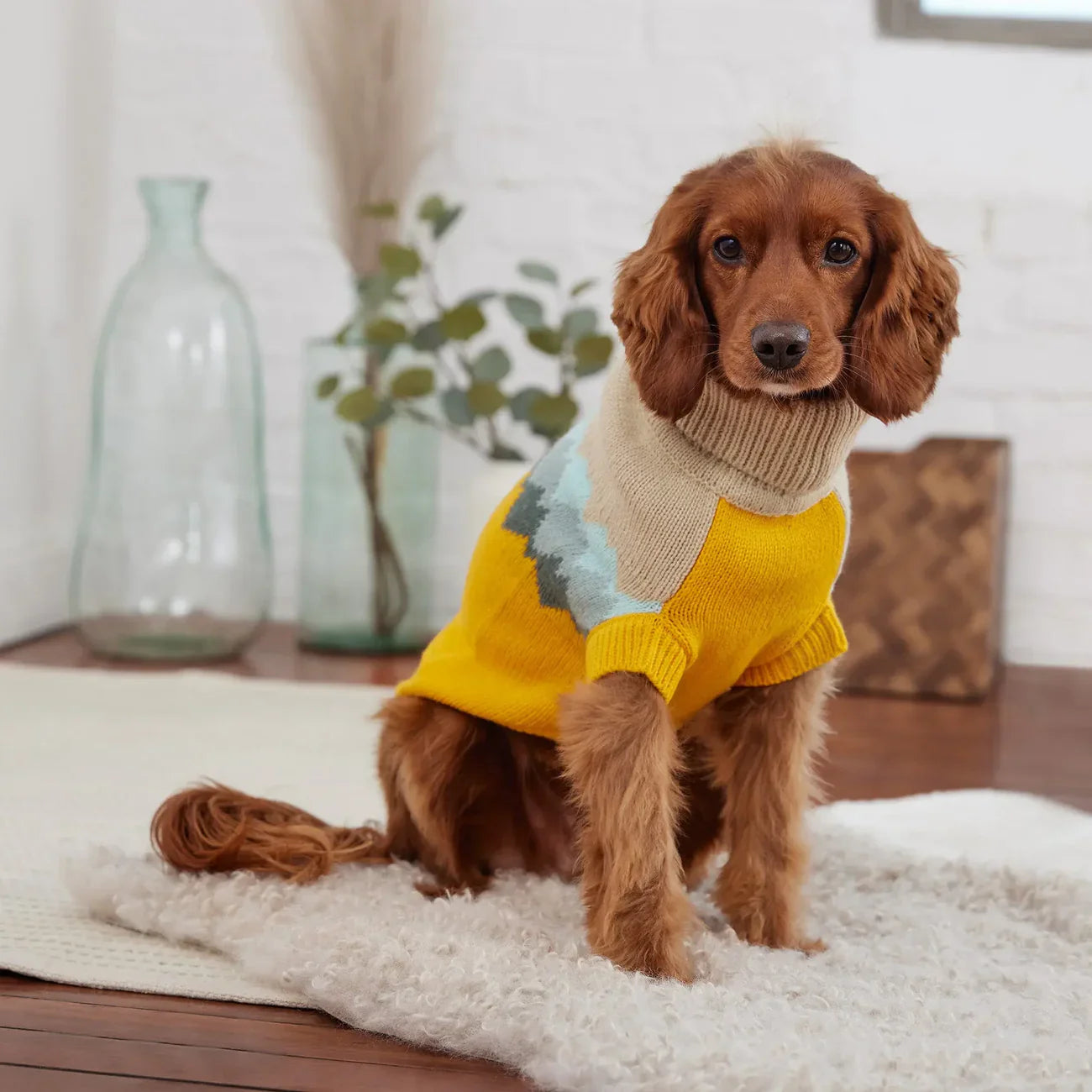 GF Pet Fireside Dog Sweater | Cozy Knit Pullover with Vintage Charm
