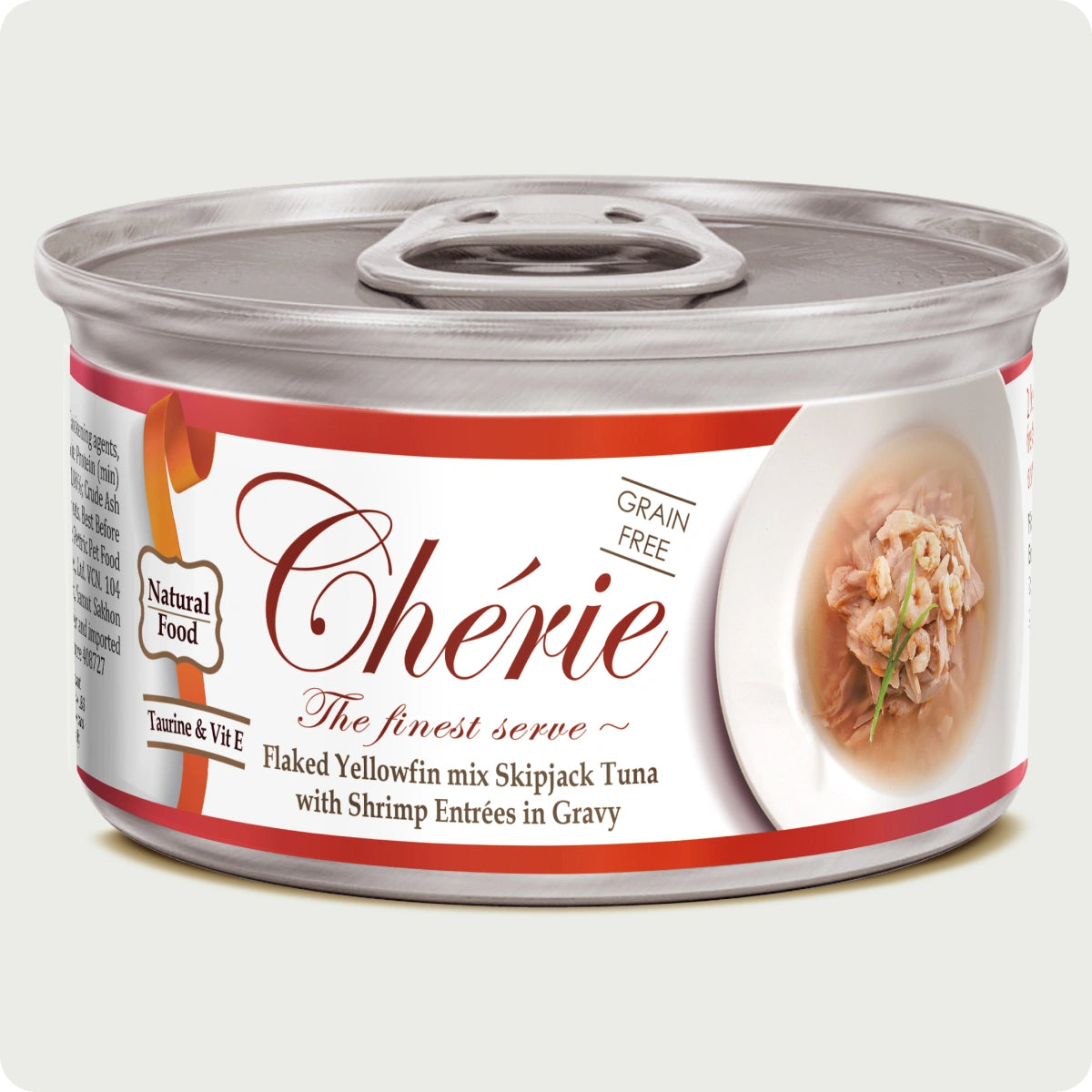 Chérie Signature Gravy Tuna with shrimp in gravy 80g.