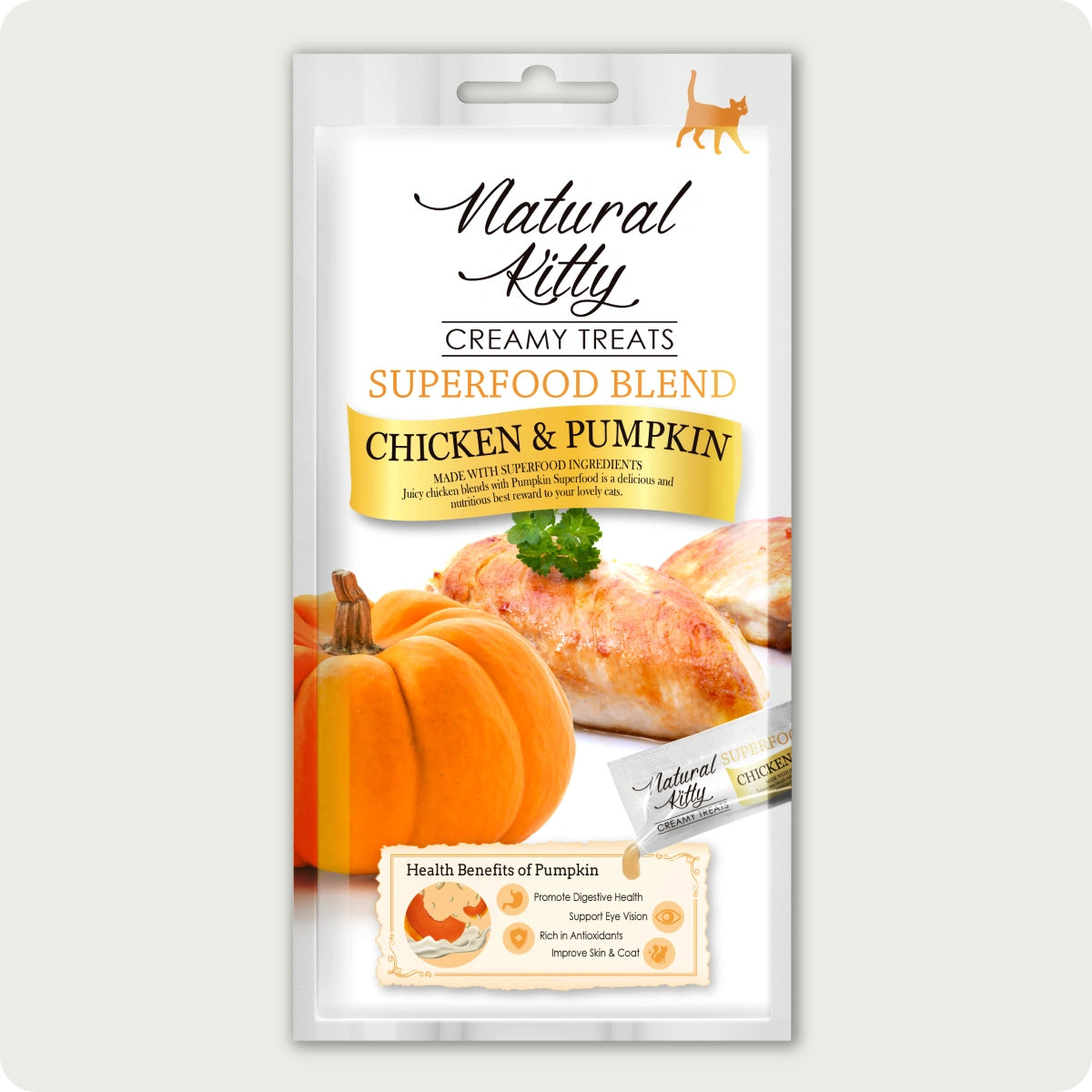 Natural Kitty Creamy Treats Chicken & Pumpkin