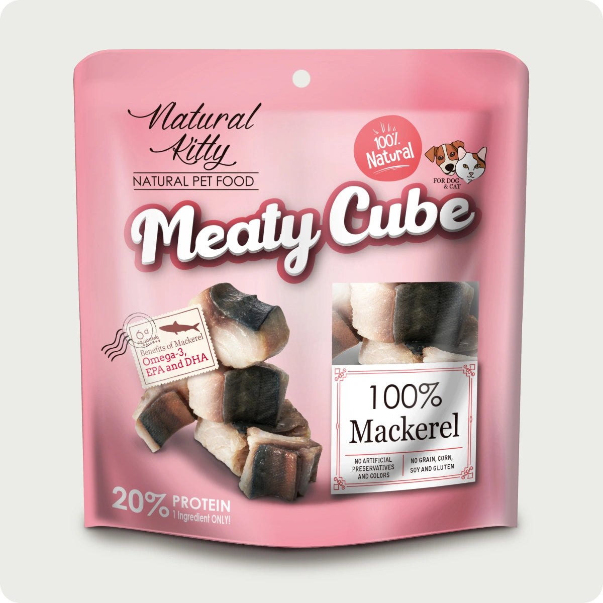 Natural Kitty Meaty Cubes 100% sgombro