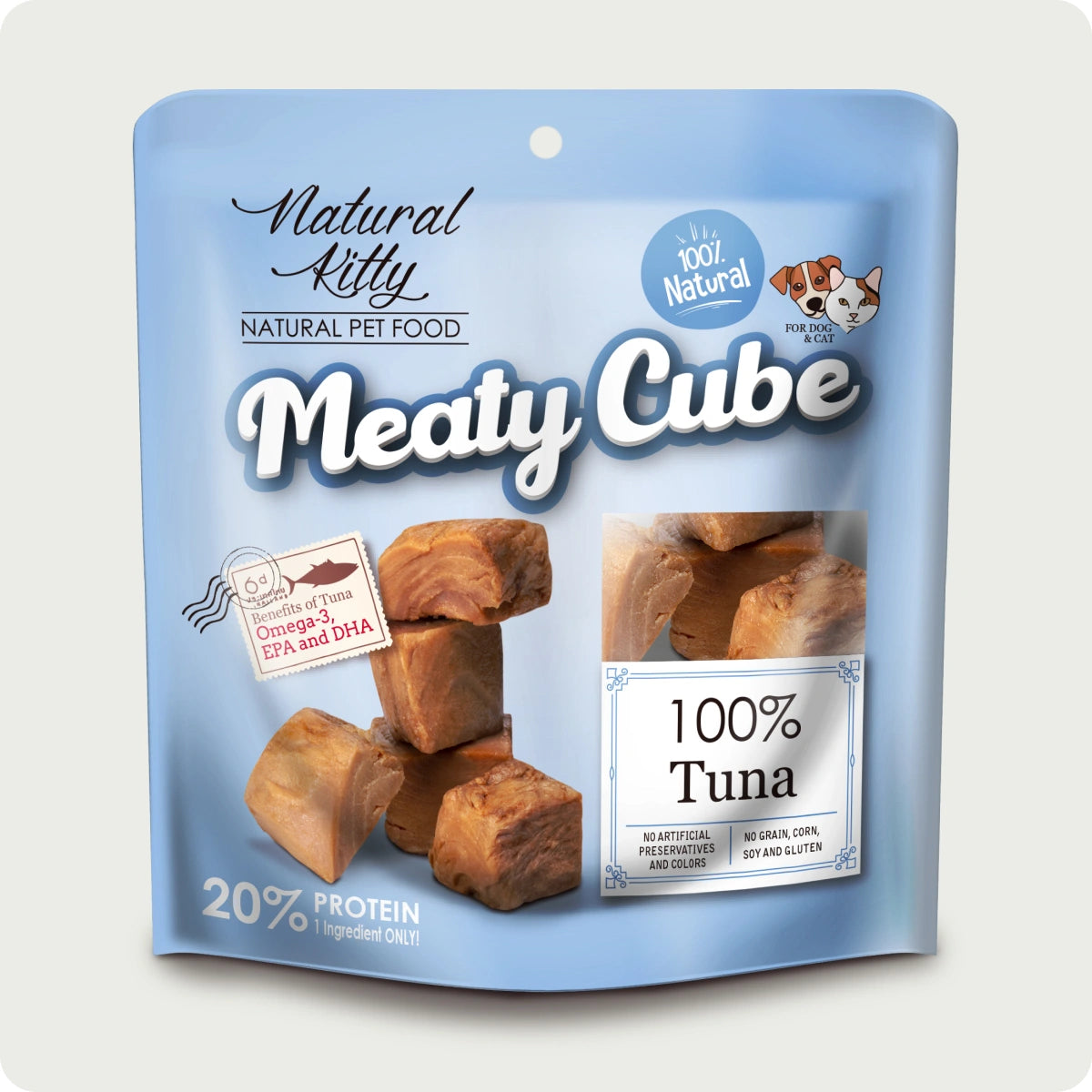 Natural Kitty Meaty Cubes 100% tonno