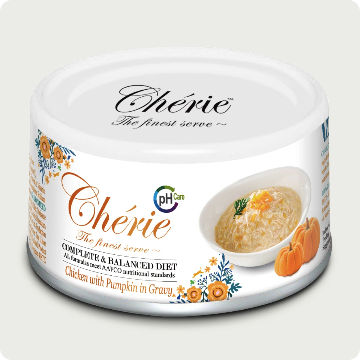Chérie Complete & Balanced diet Chicken with Pumpkin in Gravy 80g.