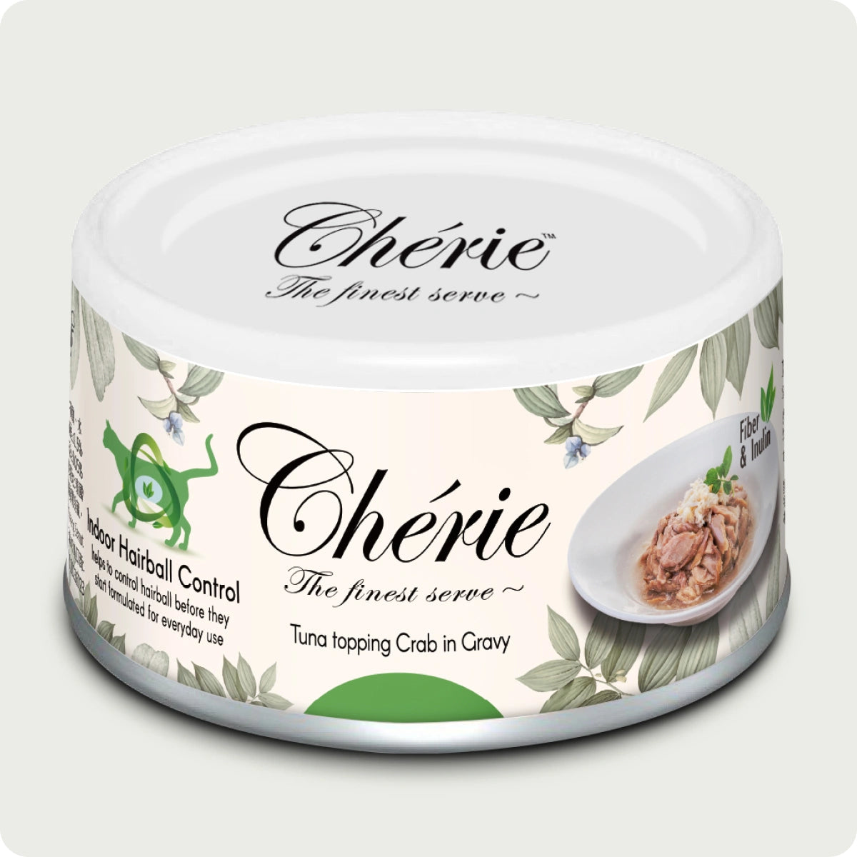 Chérie Hairball Control Tuna topping crab in gravy 80g.