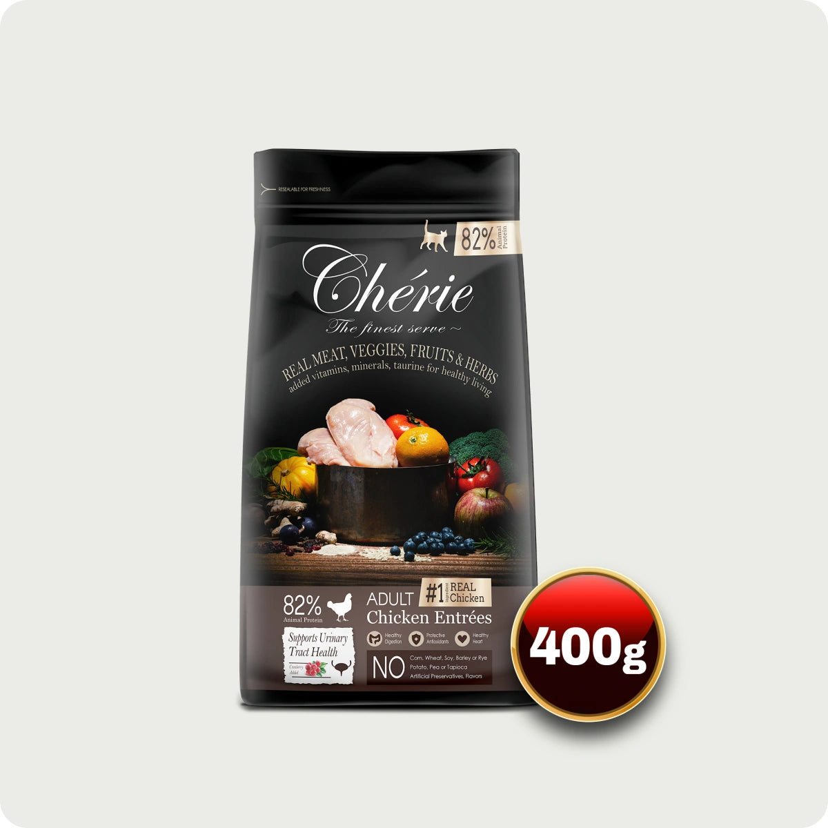Chérie Cibo Secco Antipasti di Pollo 400g. + 1 filetto gratis