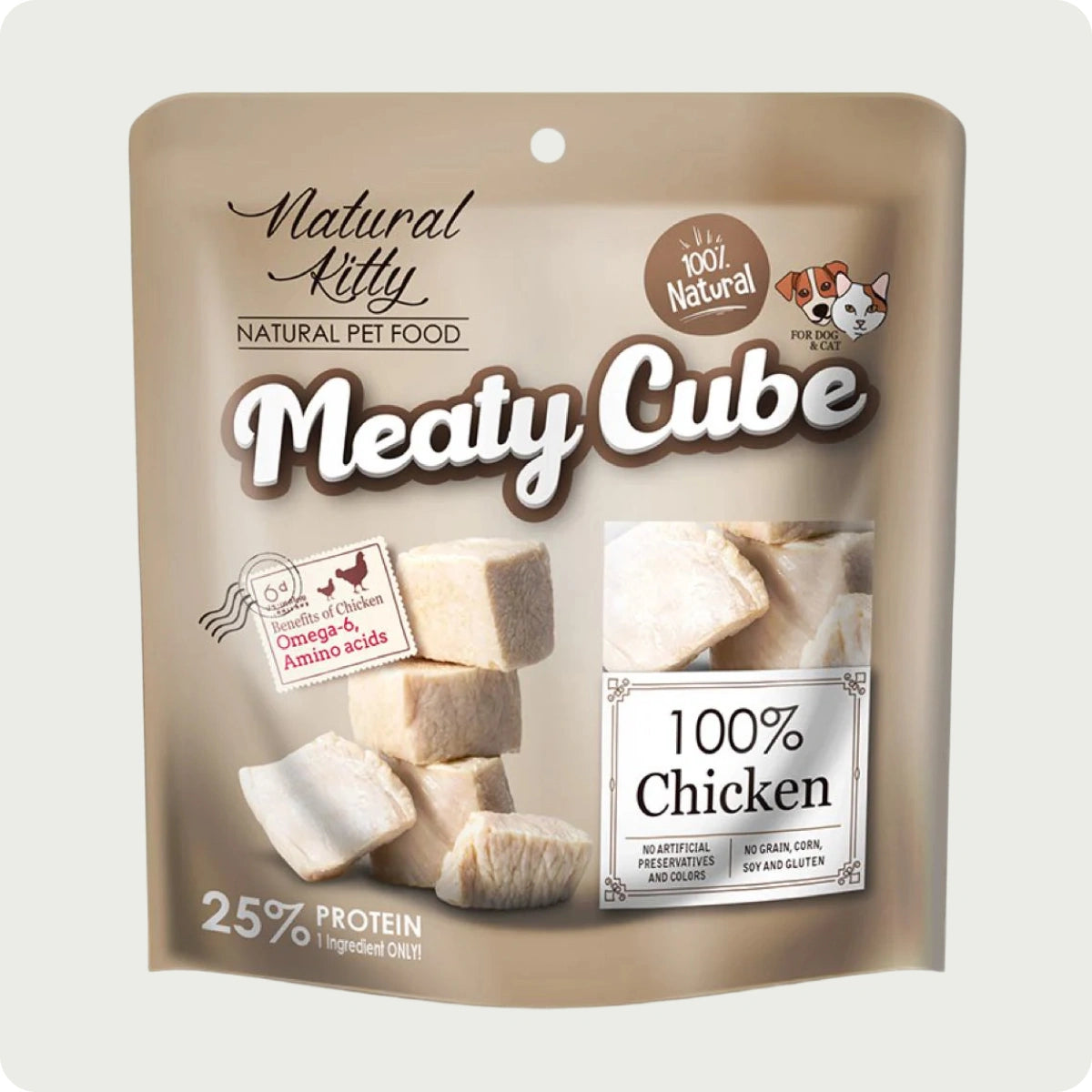 Cubetti di carne Natural Kitty 100% pollo