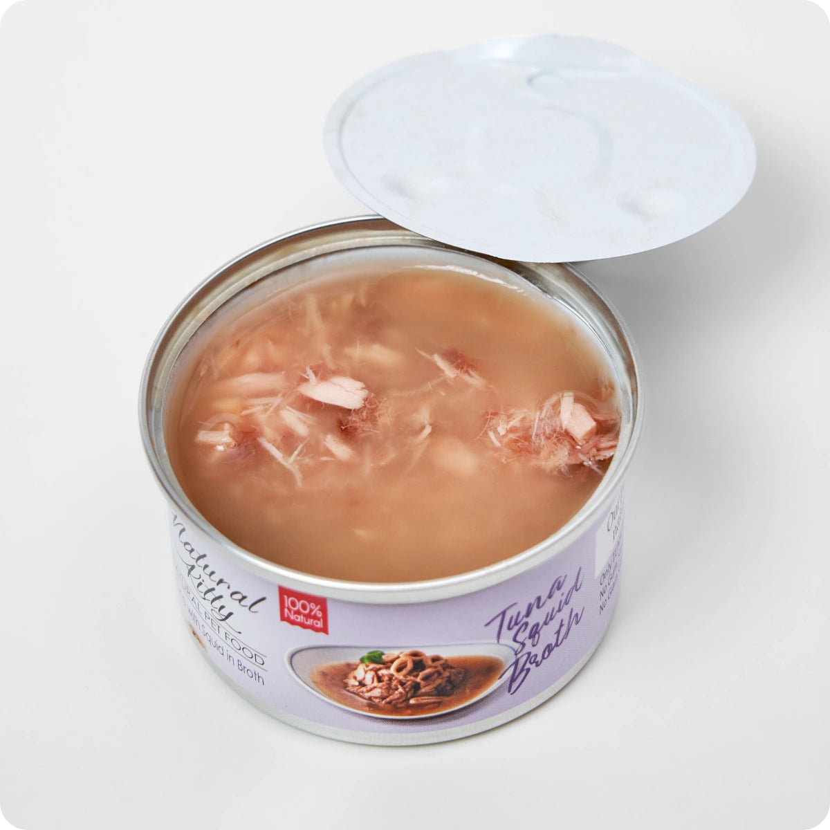 Serie Natural Kitty Broth Tonno con Calamari in Brodo