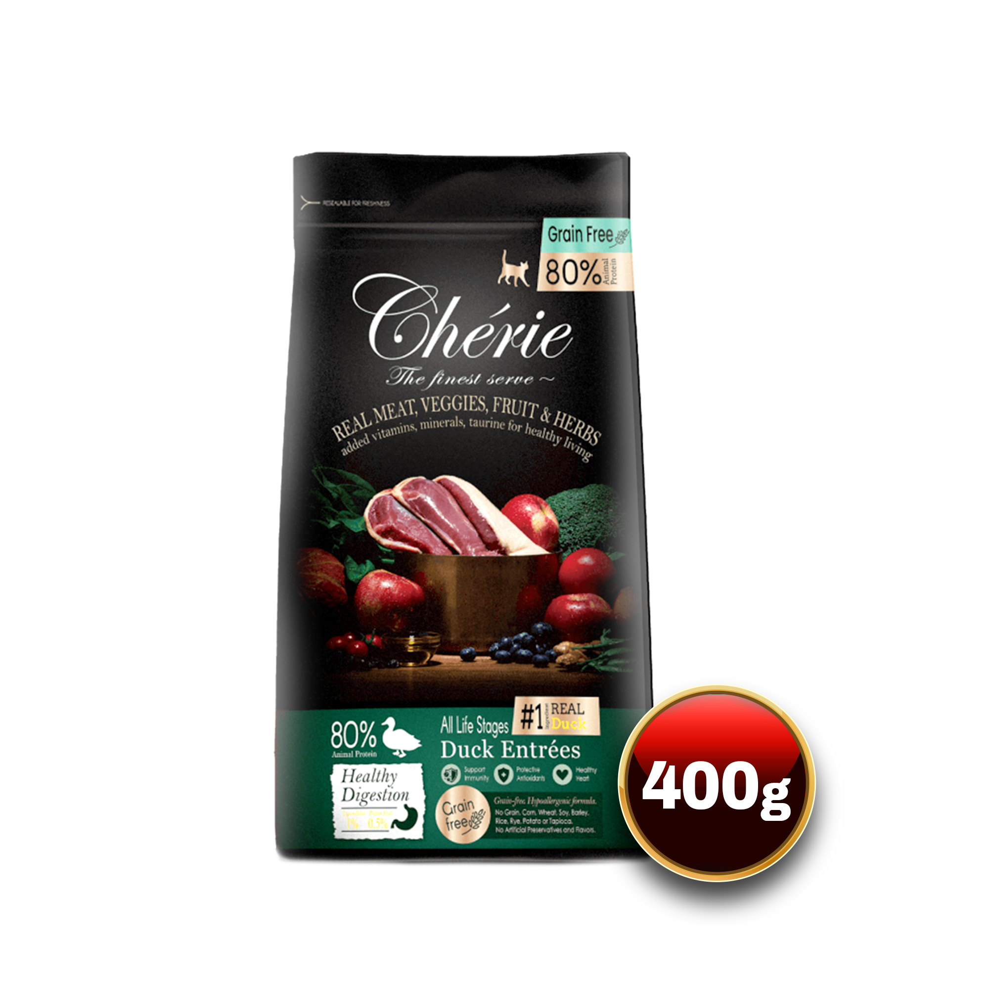 Chérie Dry food Duck 400g.