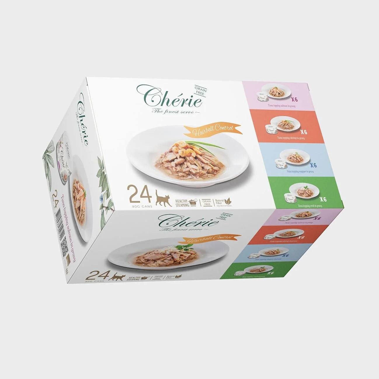 PROMOTION (20+4) Hairball Control Collection Set 24 szt. x 80 g. + Free 2 Meaty Cubes